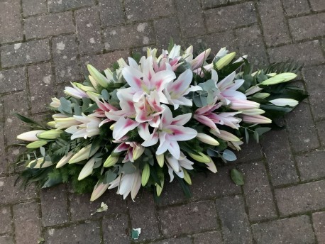 Pink Lily Casket Spray